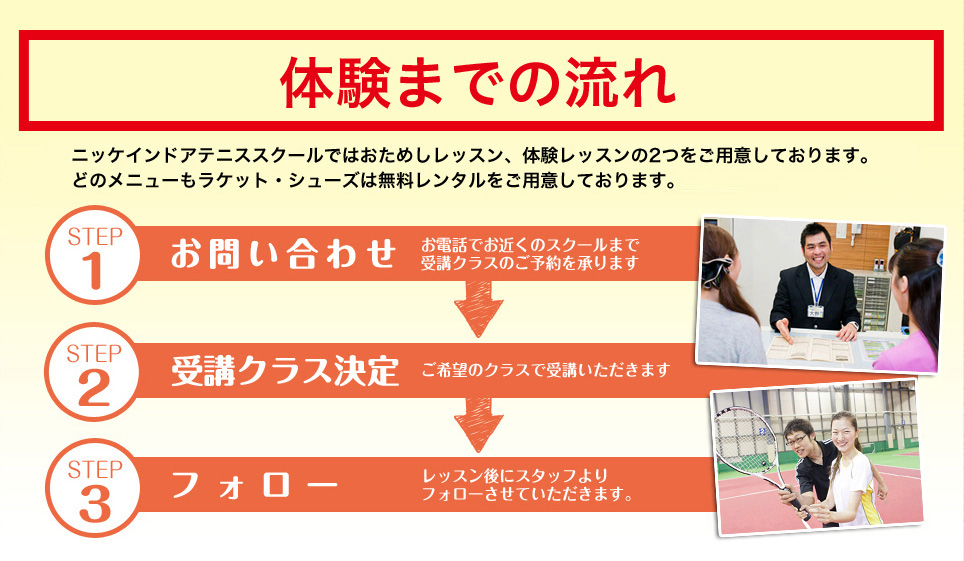 無料体験までの流れ