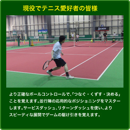 現役でテニス愛好者の皆様